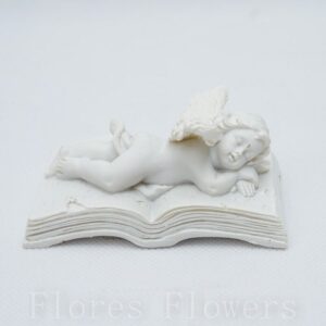Anjelik ležiaci na knihe 8